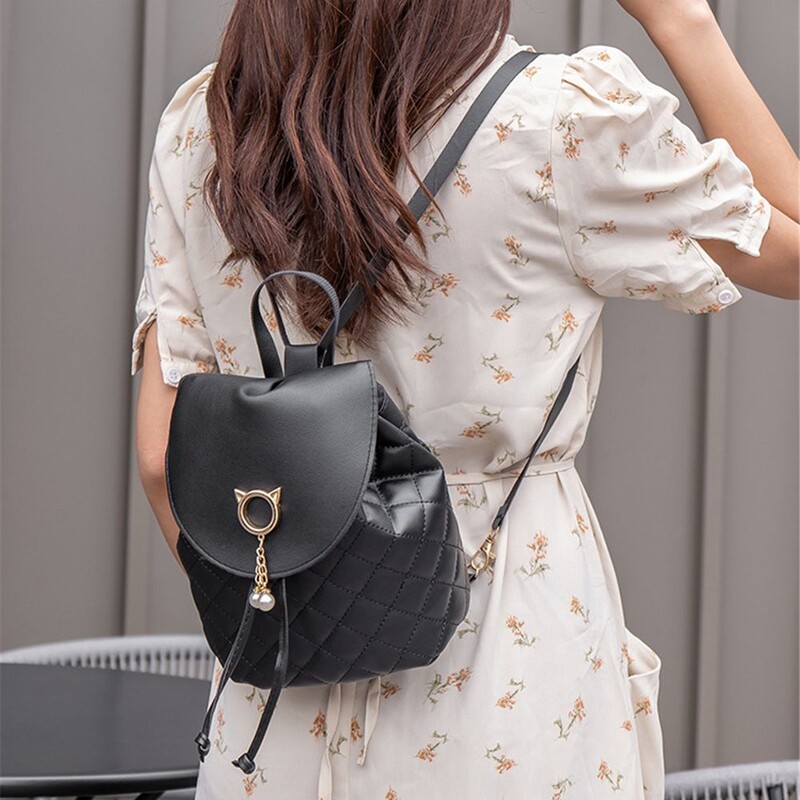 Mini rucsac de modă pentru femei din piele PU drăguți copii rucsacuri mici cu șnur Genți casual pentru studenți