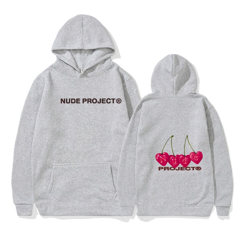 2024 m. Autunm Nude Project Spausdintas vyriškas gobtuvas Gamintojas Hoody Y2K Drabužiai Vintažinė mada Nauji atsitiktiniai unisex megztiniai ilgomis rankovėmis