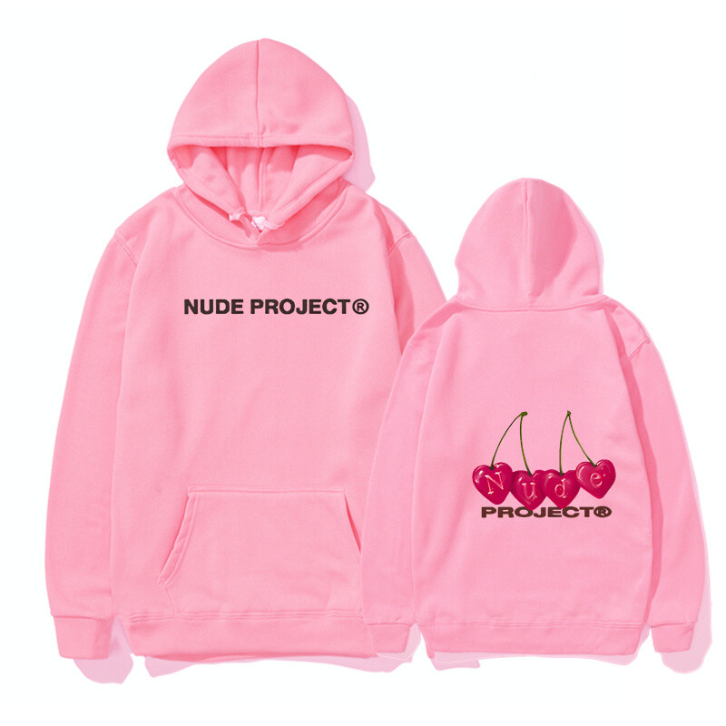 2024 m. Autunm Nude Project Spausdintas vyriškas gobtuvas Gamintojas Hoody Y2K Drabužiai Vintažinė mada Nauji atsitiktiniai unisex megztiniai ilgomis rankovėmis