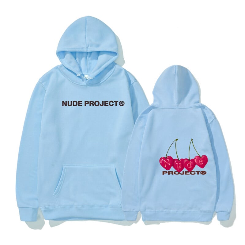 2024 m. Autunm Nude Project Spausdintas vyriškas gobtuvas Gamintojas Hoody Y2K Drabužiai Vintažinė mada Nauji atsitiktiniai unisex megztiniai ilgomis rankovėmis