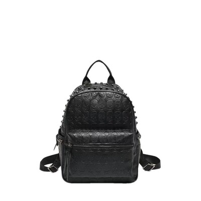 Japāņu vīriešu Punk Rivet Vintage ikdienas mugursoma All Match Y2k Estētiskā sieviešu skolas somas studentiem mīkstas ādas mugursomas modernas