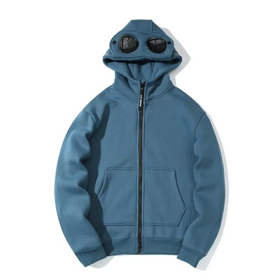 Ochelari de toamnă și iarnă, pălărie, cardigan hip-hop, fermoar și fleece, hanorac cu glugă, jachetă caldă în aer liber, unisex