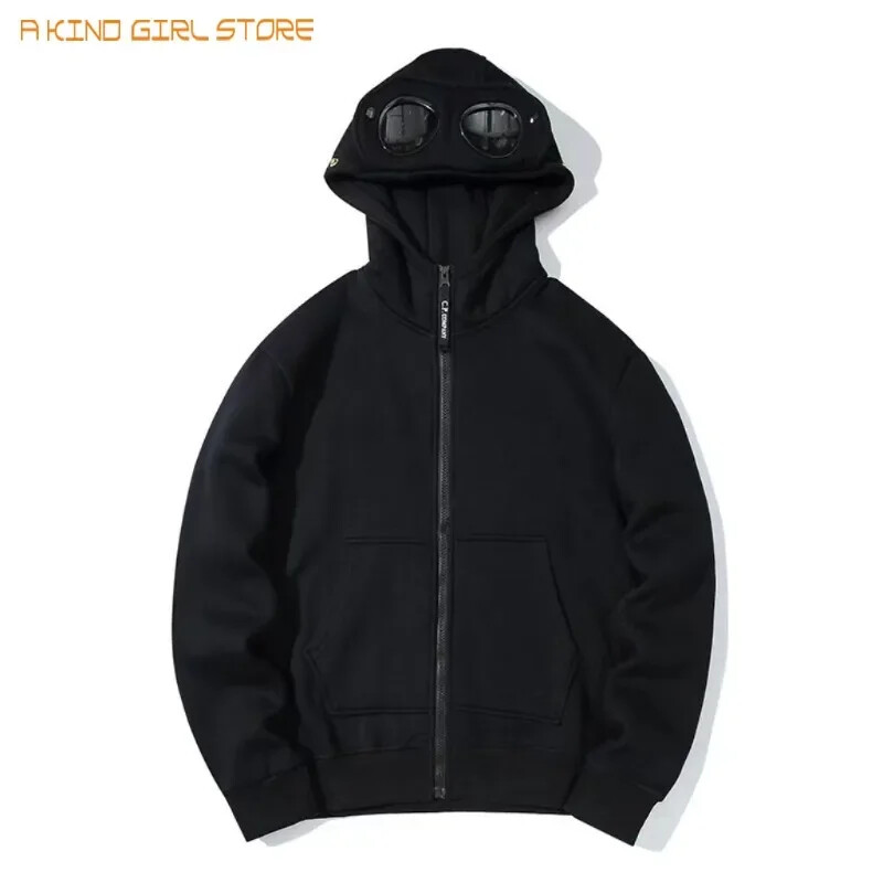 Ochelari de toamnă și iarnă, pălărie, cardigan hip-hop, fermoar și fleece, hanorac cu glugă, jachetă caldă în aer liber, unisex