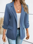 Damă S-2XL Dimensiune Commuter Nou stil Manecă lungă Cardigan Moda Costum Mic Elegant Culoare Solidă Ocazional Costum Femei Topuri
