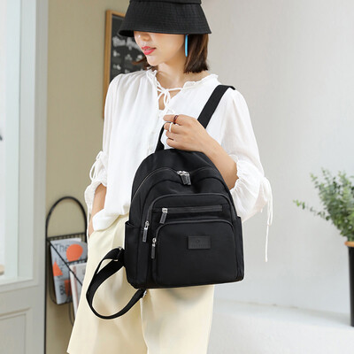 2021. Novi tamnozeleni ženski ruksak Vodootporni najlonski ruksak Studentska školska torba prikladna za male putne ruksake za djevojčice 소녀배낭