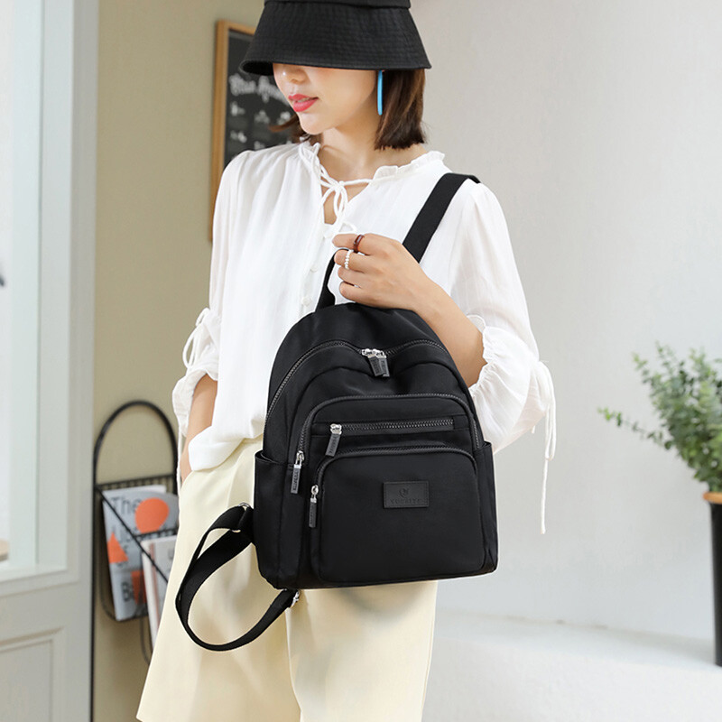 2021. Novi tamnozeleni ženski ruksak Vodootporni najlonski ruksak Studentska školska torba prikladna za male putne ruksake za djevojčice 소녀배낭