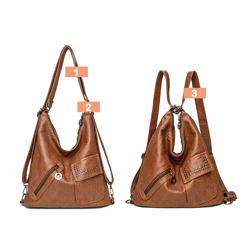 Rucsacuri din piele moale pentru femei Poșete de mare capacitate pentru femei Genți de umăr pentru femei Vintage 2024 Genți de călătorie școlare pentru adolescente