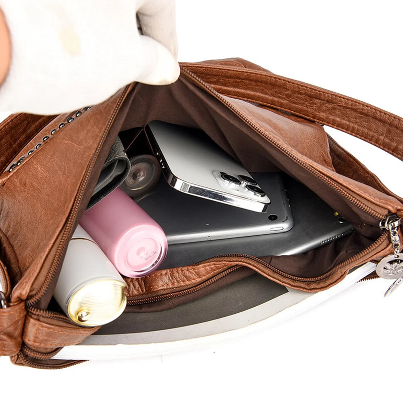 Rucsacuri din piele moale pentru femei Poșete de mare capacitate pentru femei Genți de umăr pentru femei Vintage 2024 Genți de călătorie școlare pentru adolescente