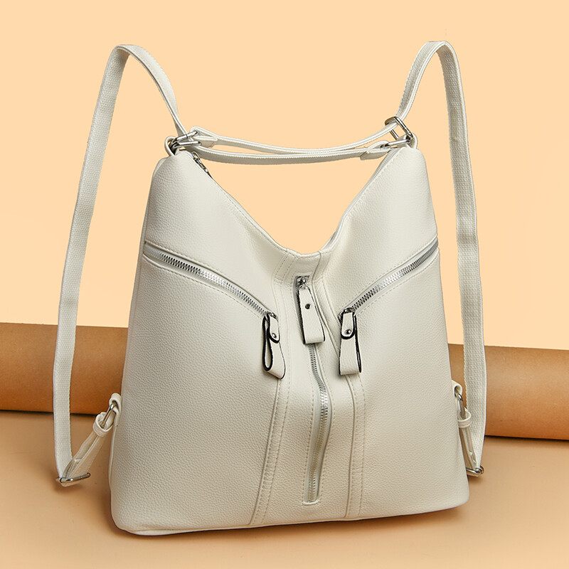 Rucsac din piele moale de înaltă calitate, genți de umăr pentru femei, geantă de călătorie multifuncțională pentru femei, rucsac pentru doamne, mochila