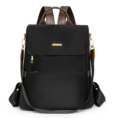 Geantă de școală nouă, antifurt, rucsac pentru femei, geantă de umăr de mare capacitate, versiunea pentru femei, la modă, genți din piele moale din nailon, simple