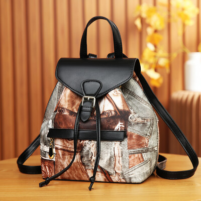 Rucsac de mare capacitate din piele PU, geantă durabilă de zi cu zi cu buzunare multiple și curele confortabile-Organizator perfect pentru scrisori