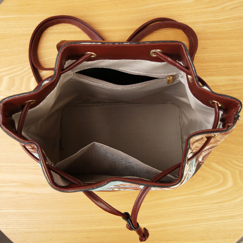 Rucsac de mare capacitate din piele PU, geantă durabilă de zi cu zi cu buzunare multiple și curele confortabile-Organizator perfect pentru scrisori