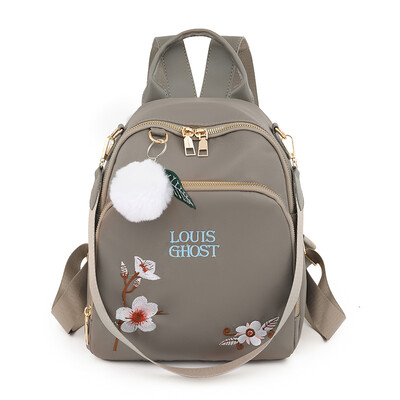 New Trend Broderie Design Rucsacuri ușoare de lux Anti stropire Rucsac din nailon de mare capacitate Genți de școală multifuncționale