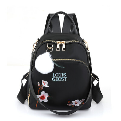 New Trend Broderie Design Rucsacuri ușoare de lux Anti stropire Rucsac din nailon de mare capacitate Genți de școală multifuncționale