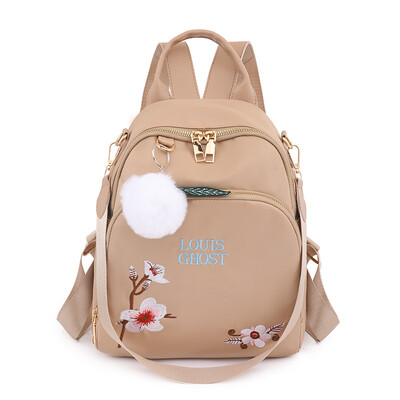 New Trend Broderie Design Rucsacuri ușoare de lux Anti stropire Rucsac din nailon de mare capacitate Genți de școală multifuncționale