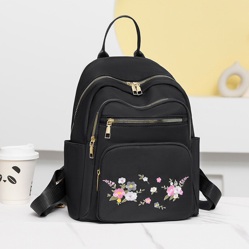 Ūdensnecaurlaidīga Oksfordas sieviešu mugursoma, modes ikdienas izšūšanas soma dizainere sievietēm, liela ietilpība ceļojumu rokassomu iepirkšanās knapi