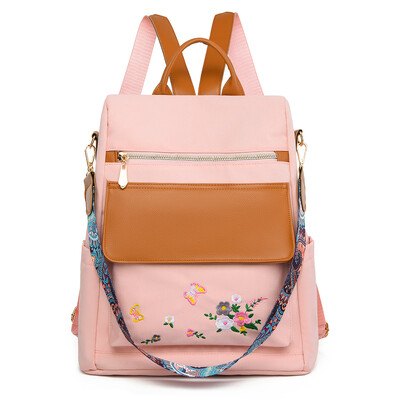 2024. gada jauna modes retro sieviešu plecu soma Augstas kvalitātes izšūta sieviešu mugursoma Skolas studentu liela ietilpība grāmatu somas Sac