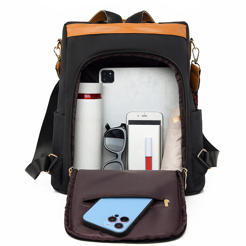 2024. gada jauna modes retro sieviešu plecu soma Augstas kvalitātes izšūta sieviešu mugursoma Skolas studentu liela ietilpība grāmatu somas Sac