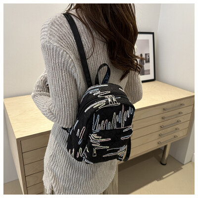 Skaista un moderna meitenes mugursoma, jauka, maza mugursoma, liela ietilpība, mini studentu pavasara mugursoma