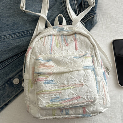 Skaista un moderna meitenes mugursoma, jauka, maza mugursoma, liela ietilpība, mini studentu pavasara mugursoma