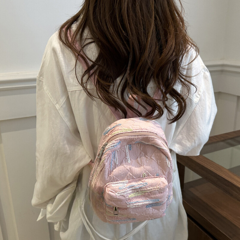 Skaista un moderna meitenes mugursoma, jauka, maza mugursoma, liela ietilpība, mini studentu pavasara mugursoma