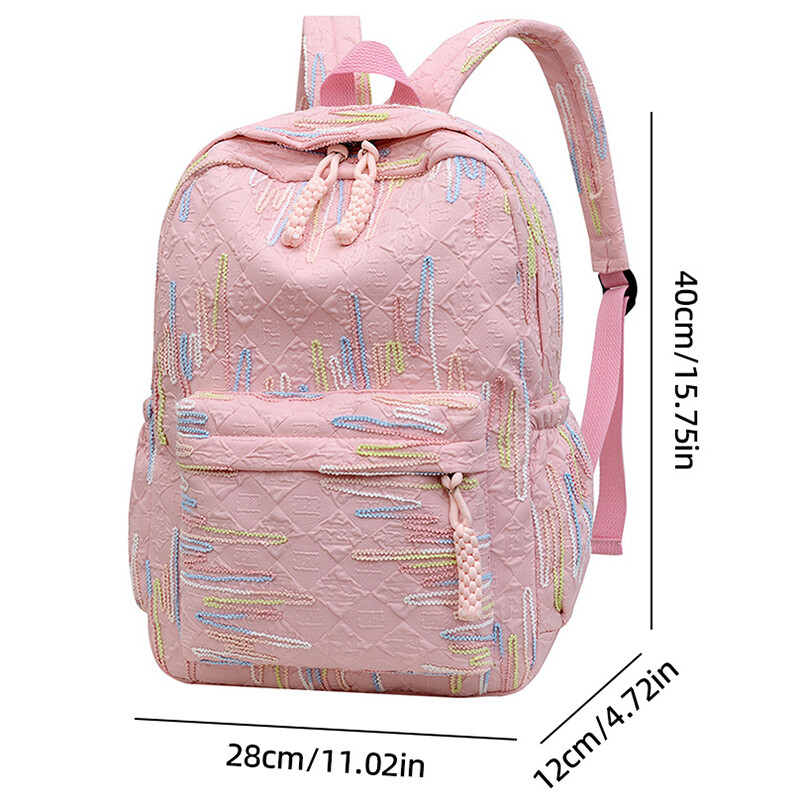 Neilona auduma mugursoma lielas ietilpības klēpjdatora dienassoma rāvējslēdzēja līnijas raksta mugursoma sievietēm pārvietošanās soma Koledžas studentu skolas soma