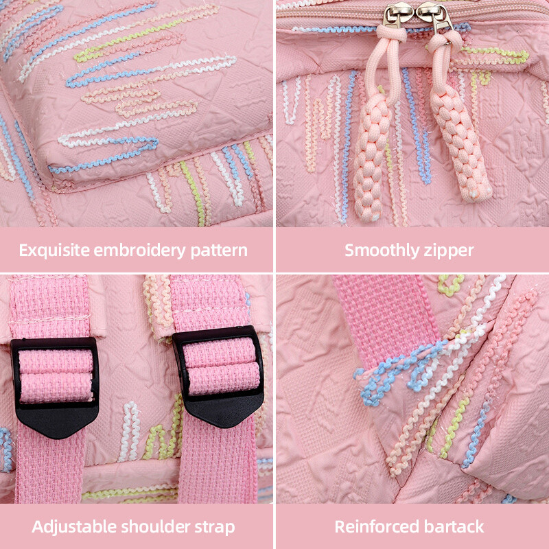 Neilona auduma mugursoma lielas ietilpības klēpjdatora dienassoma rāvējslēdzēja līnijas raksta mugursoma sievietēm pārvietošanās soma Koledžas studentu skolas soma