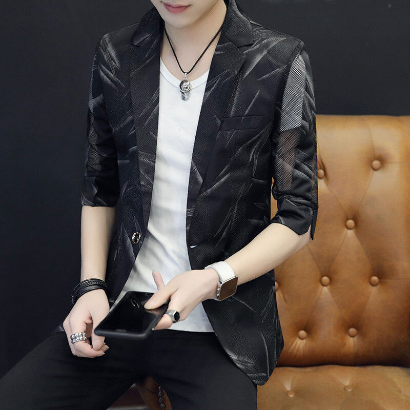 VERSMA pavasario vasaros berniukų languotas pusrankovių vyriškos striukės bombonešiu paltai japoniškos permatomos plonos beisbolo striukės, vyriškos dropshipping