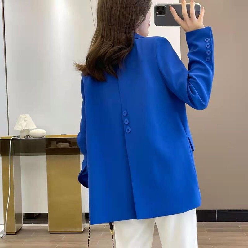 Costum kaki de primăvară, toamnă, jachetă pentru femei 2024, nouă modă coreeană cu mânecă lungă, blazere, haină pentru femei, ocazional, pentru birou, blazer pentru femei