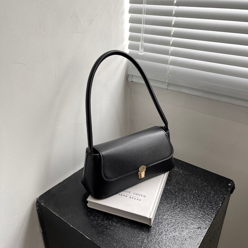 Sieviešu plecu soma rokassomiņa Retro padušu soma Mode Vienkārša vienkrāsaina jauna rokas plecu soma