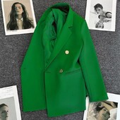 Costum de damă haină elegantă sport ocazional blazer moda coreeană jachetă de lux toamnă culoare uni birou îmbrăcăminte doamnă de bază nou