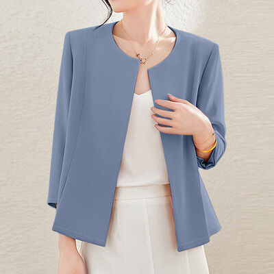 ZANZEA ženski modni kardigan, jesen, elegantna jednobojna bluza, ležerna majica za zabave Ženska majica s dugim rukavima, otvoreni prednji kimoni