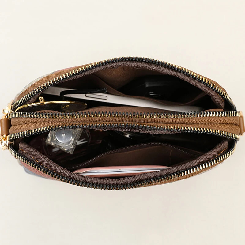 XOUHAM Genți de umăr cu bloc de culoare pentru femei, în stil național, cu fermoar dublu, genți de mână pentru femei, portofel din piele PU, genți de mână la modă