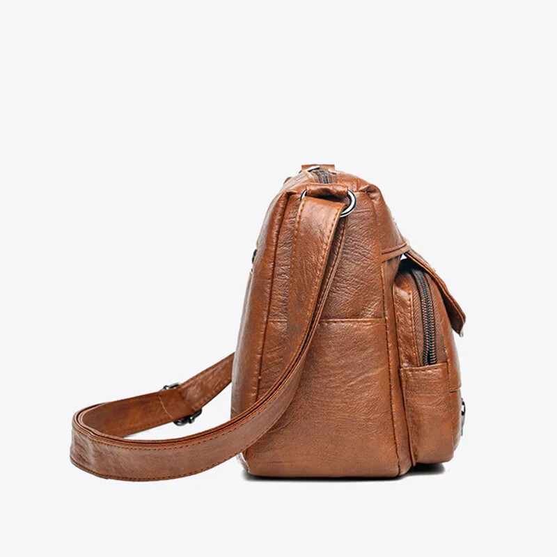 Geanta de umar Material PU Design Sense Capacitate mare Stilul retro Geanta femei Geanta Multi Space Crossbody