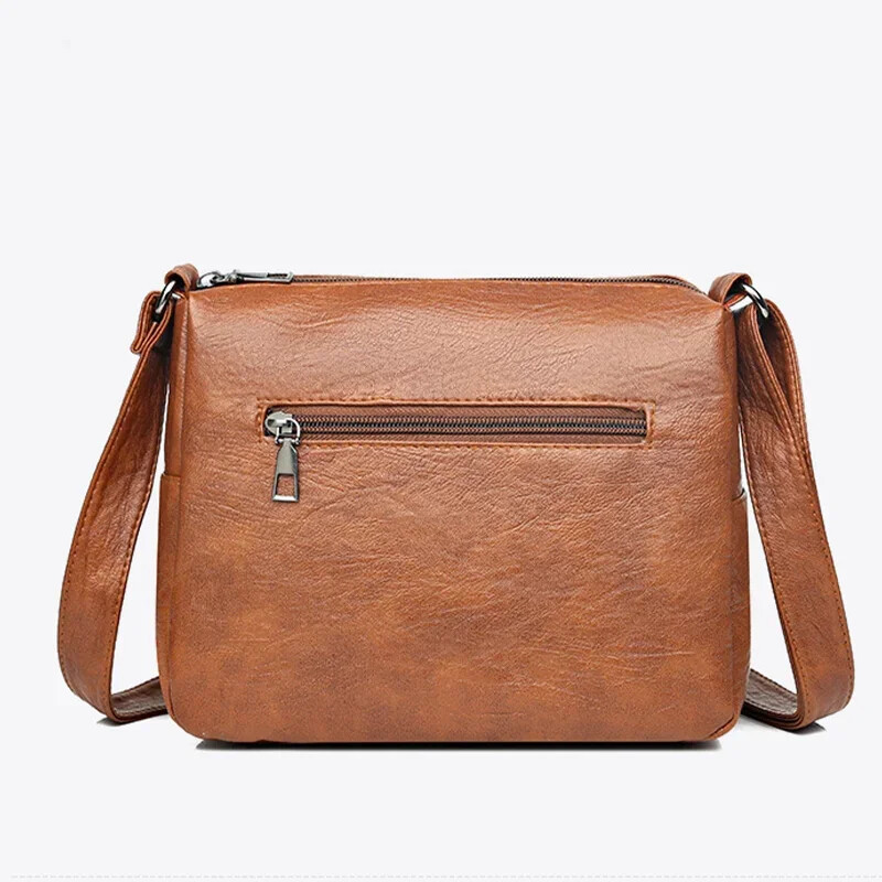 Geanta de umar Material PU Design Sense Capacitate mare Stilul retro Geanta femei Geanta Multi Space Crossbody