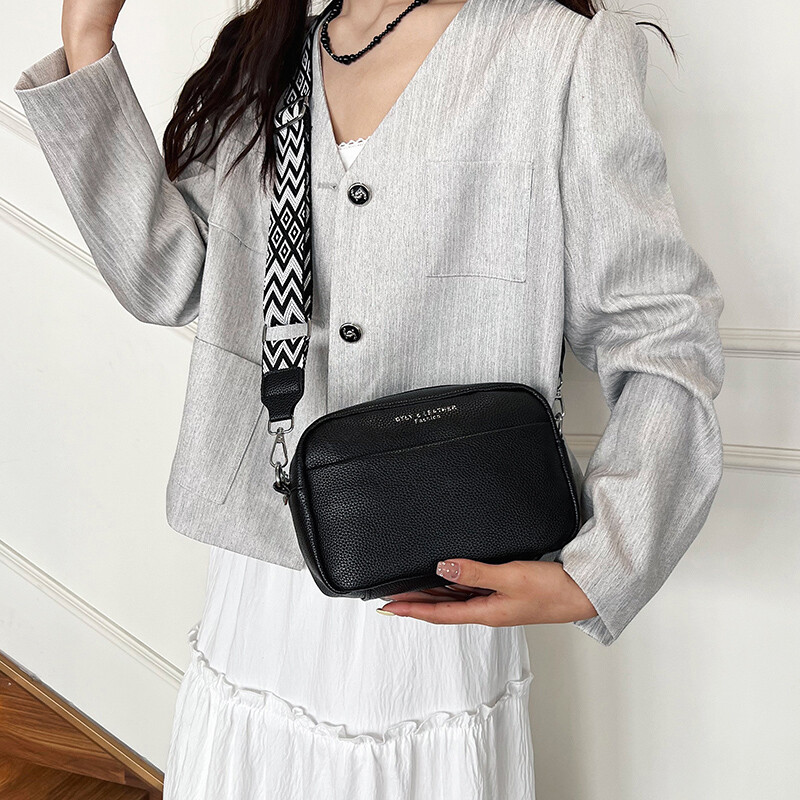 Stilīga ikdienas universāla sieviešu soma, plata plecu siksna, viena plecu soma Crossbody soma, maza kvadrātveida soma