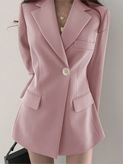 2024 Sacouri noi, jachete elegante pentru femei, costum elegant de birou, ocazional, haină solidă de modă, sacou de lux pentru femei, stil coreean