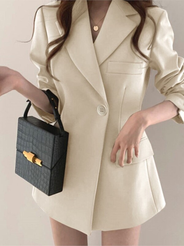 2024 Sacouri noi, jachete elegante pentru femei, costum elegant de birou, ocazional, haină solidă de modă, sacou de lux pentru femei, stil coreean