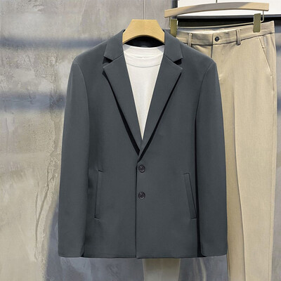 Blazer pentru bărbați, rochie subțire de afaceri, maro, pentru bărbați, jachete, haine în stil coreean, haină ocazională, la modă, de înaltă calitate, 2024