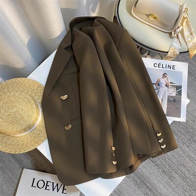 Gri de primăvară toamnă în stil coreean ocazional costum elegant îmbrăcat în stil occidental haine versatile pentru navetă