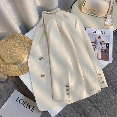 Gri de primăvară toamnă în stil coreean ocazional costum elegant îmbrăcat în stil occidental haine versatile pentru navetă