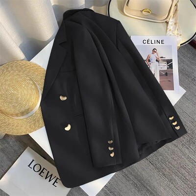 Gri de primăvară toamnă în stil coreean ocazional costum elegant îmbrăcat în stil occidental haine versatile pentru navetă