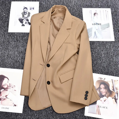 Costum versatil ocazional elegant Top Culoare roz Jachetă blazer damă stil nou primăvară 2024 modă simplă la modă pentru navetă