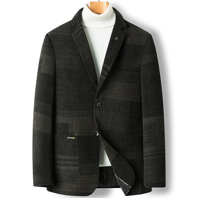 BROWON Brand Fashion Blazers pentru bărbați 2024, toamnă și iarnă, chenille, carouri, costume, blazer, business, casual, pentru bărbați, jachetă