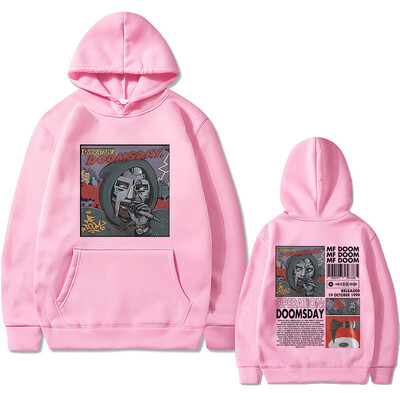 Mf Doom Operation Doomsday Print Hoodie Muška ležerna široka majica s kapuljačom Muškarci Hip Hop Rapper Hoodie Muška prevelika ulična odjeća