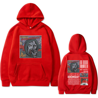 Mf Doom Operation Doomsday Print Hoodie Muška ležerna široka majica s kapuljačom Muškarci Hip Hop Rapper Hoodie Muška prevelika ulična odjeća