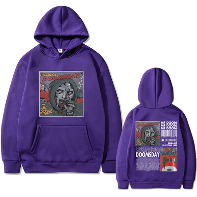 Mf Doom Operation Doomsday Print Hoodie Muška ležerna široka majica s kapuljačom Muškarci Hip Hop Rapper Hoodie Muška prevelika ulična odjeća
