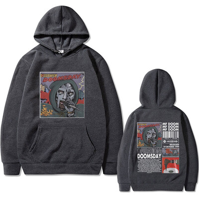 Mf Doom Operation Doomsday Print Hoodie Muška ležerna široka majica s kapuljačom Muškarci Hip Hop Rapper Hoodie Muška prevelika ulična odjeća