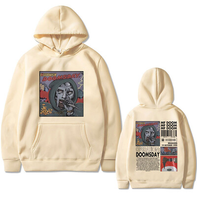 Mf Doom Operation Doomsday Print Hoodie Muška ležerna široka majica s kapuljačom Muškarci Hip Hop Rapper Hoodie Muška prevelika ulična odjeća