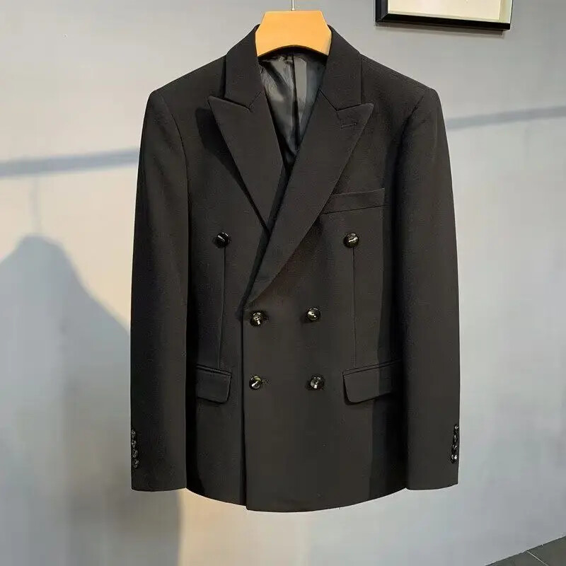 Costume și blazere pentru bărbați scurte decupate Jachetă supradimensionată pentru bărbați, plus paltoane gri mari, îmbrăcăminte clasică premium Îmbrăcăminte pentru bărbați